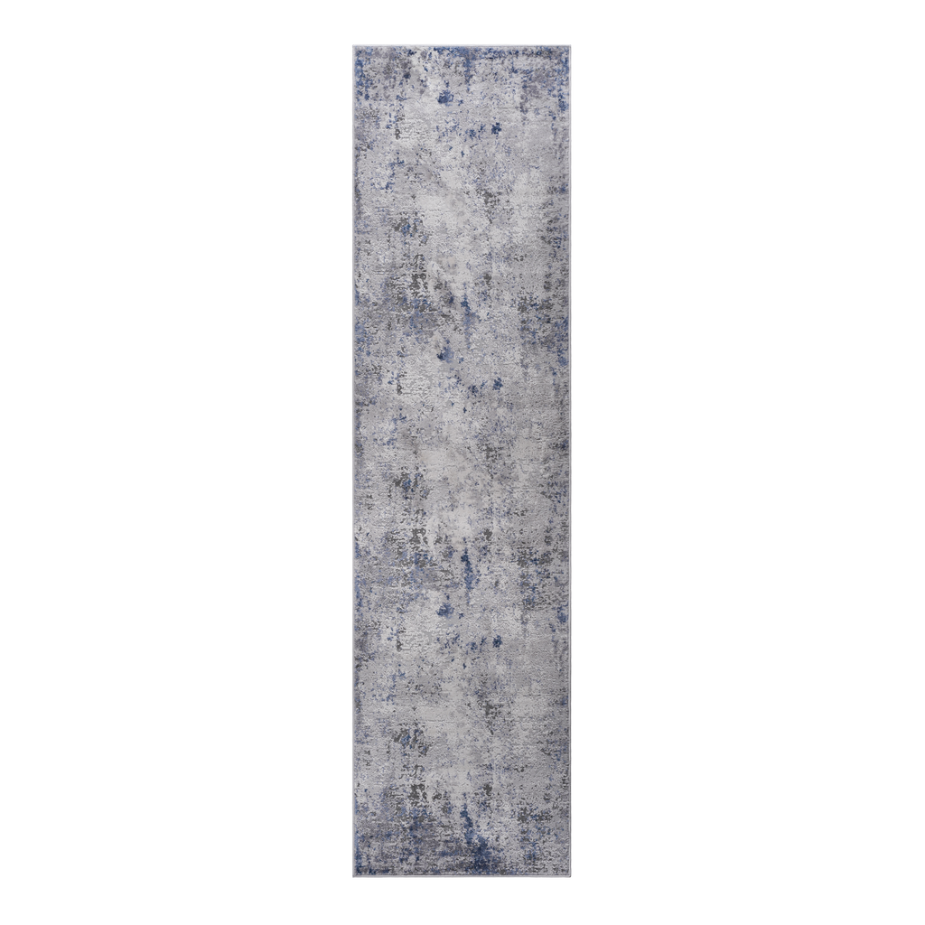 Leoglint 2X8 Silver/Blue/Abstract Non-Shedding Living Room Bedroom Dining Home Office Stylish and Stain Resistant Area Rug