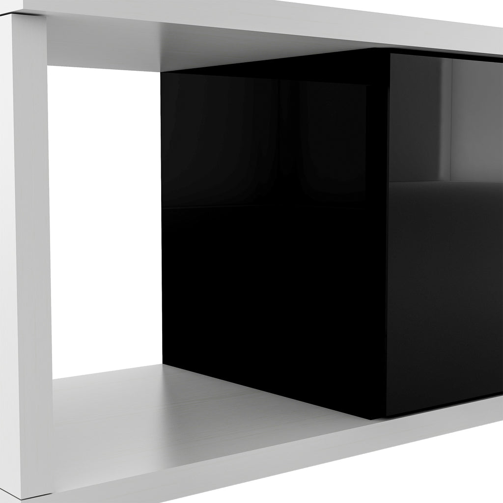 Leoglint U-Can Modern ,Stylish TV Stand  TV Cabinet for 80+inch TV, Black