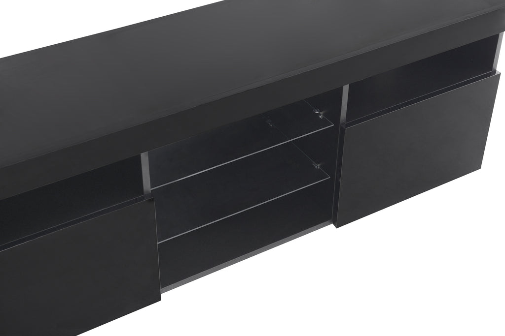 Leoglint Modern Design TV Stands for TVs up to 80'', LED Light Entertainment Center, Media Console with Multi-Functional Storage, TV cabinet for Living room,Bedroom, Home Theatre