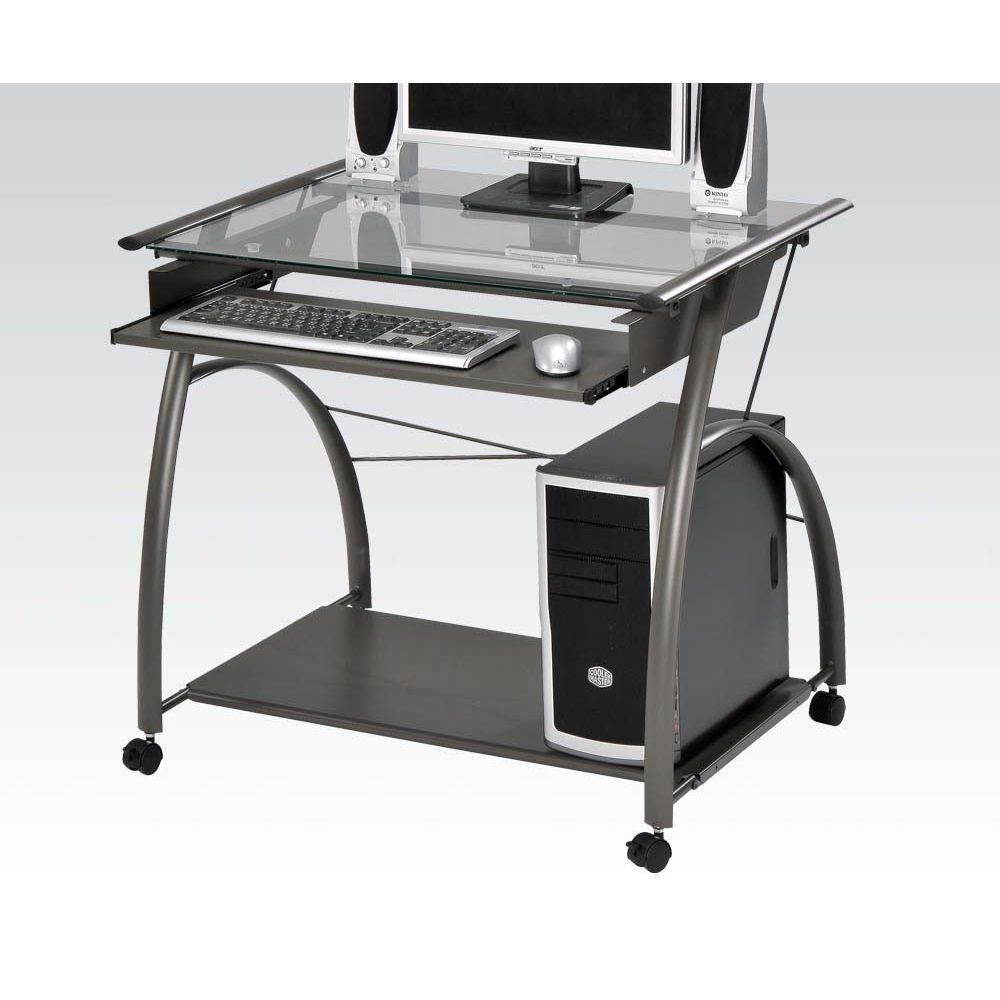 Leoglint ACME Vincent Computer Office Desk in Pewter 00118