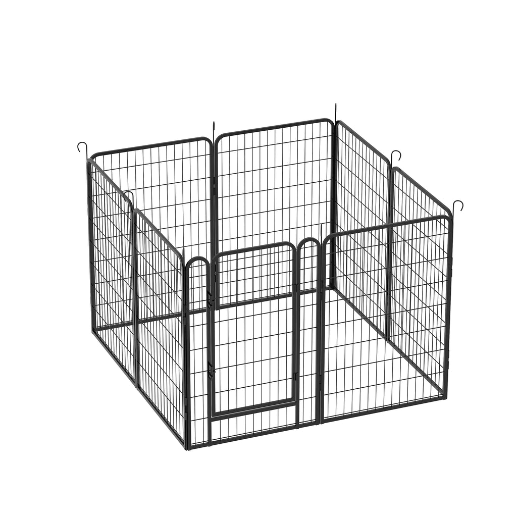 Leoglint 8 Panels Heavy Duty Metal Playpen with door,39.37"H Dog Fence Pet Exercise Pen for Outdoor, Indoor