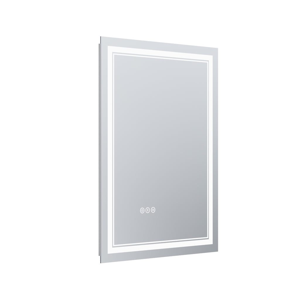 Leoglint LED Bathroom Mirror, 24x32 inch Bathroom Vanity Mirrors with Lights, Mirrors for Wall with Smart Touch Button, Anti-Fog, Memory Function, Stepless Dimmable Makeup Mirror (Horizontal/Vertical)