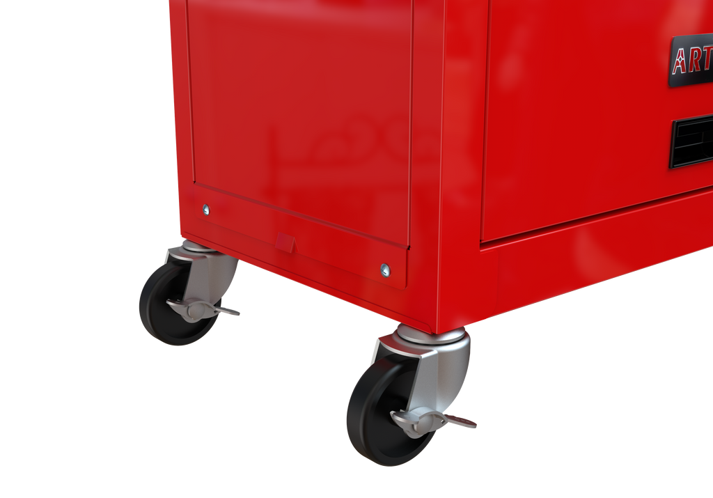 Leoglint High Capacity Rolling Tool Chest with Wheels and Drawers, 8-Drawer Tool Storage Cabinet--RED