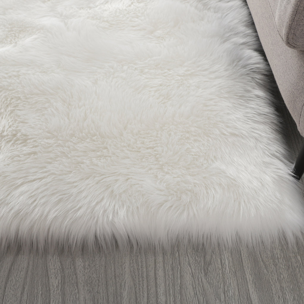 Leoglint "Cozy Collection" Ultra Soft Fluffy Faux Fur Sheepskin Area Rug