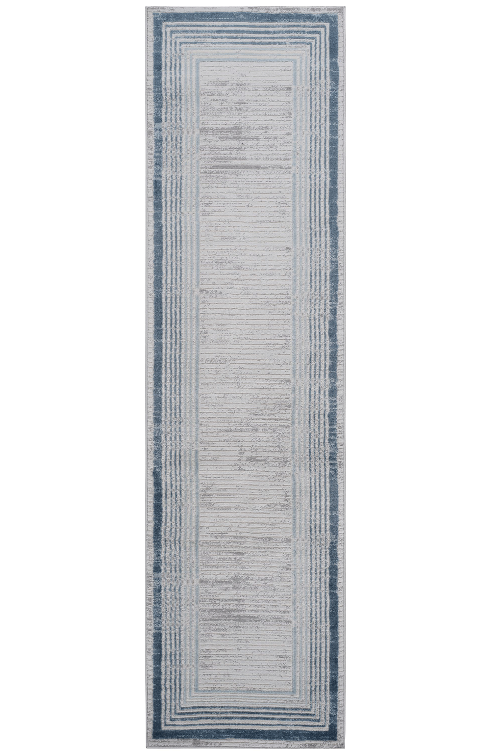 Leoglint 2X8 Blue/Ivory/Bordered Non-Shedding Living Room Bedroom Dining Home Office Stylish and Stain Resistant Area Rug