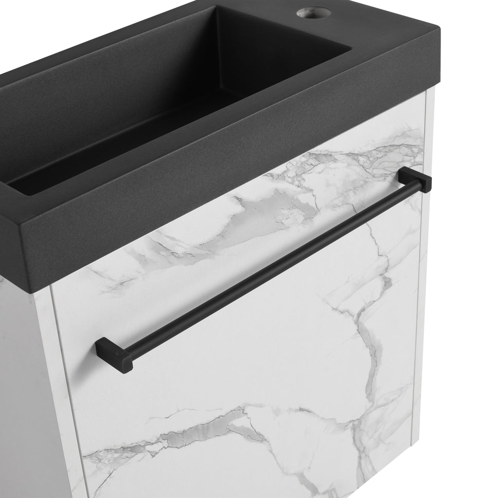 Leoglint 20'' Floating Wall-Mounted Bathroom Vanity with Resin Sink & Soft-Close Cabinet Door