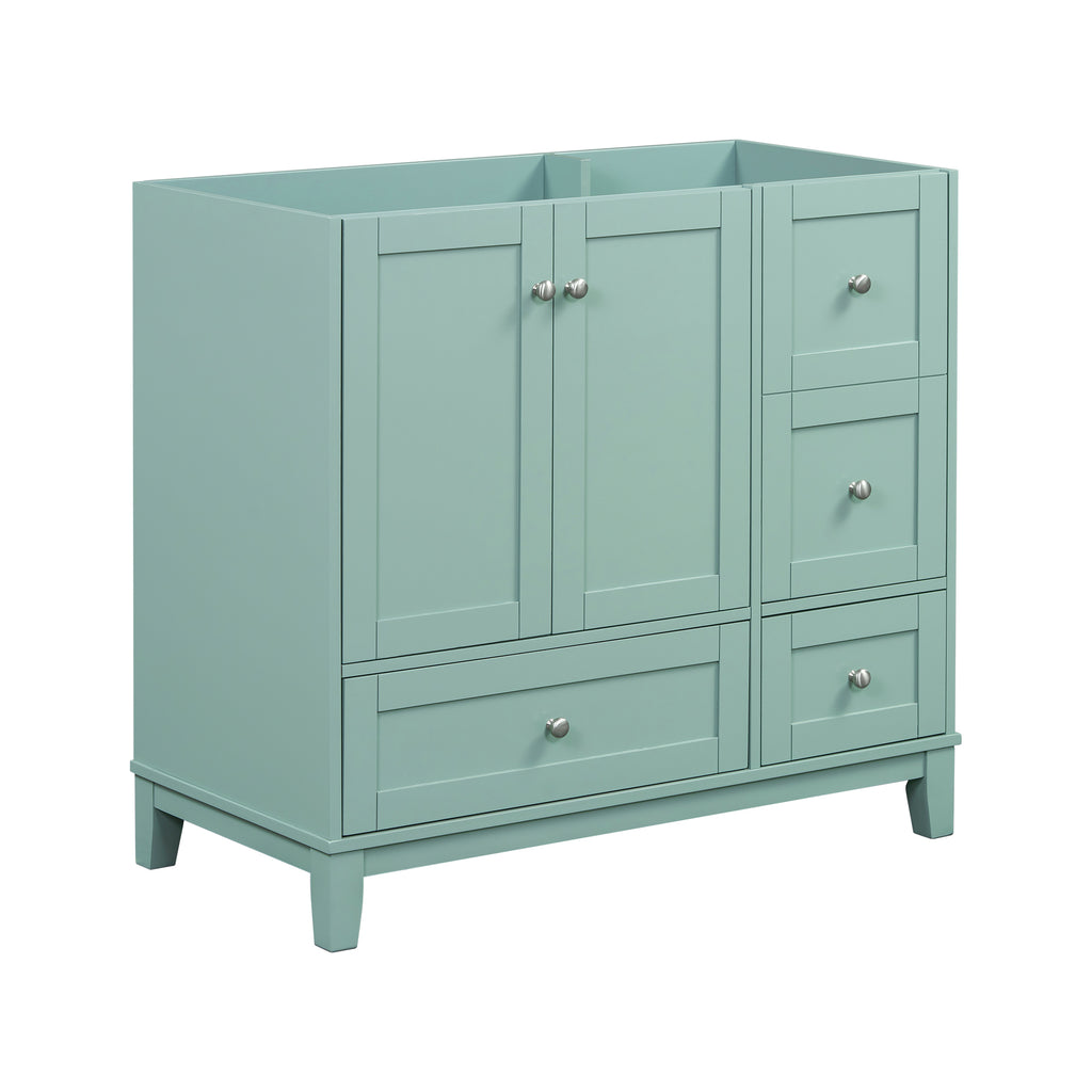 Leoglint [Cabinet Only] 36" Bathroom Vanity-Green (Sink not included)