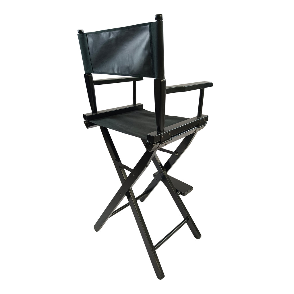 Leoglint Casual Home Director's Outdoor Chair, Black Frame/Black Canvas,Suitable for adults, foldable style, 2pcs/set  populus