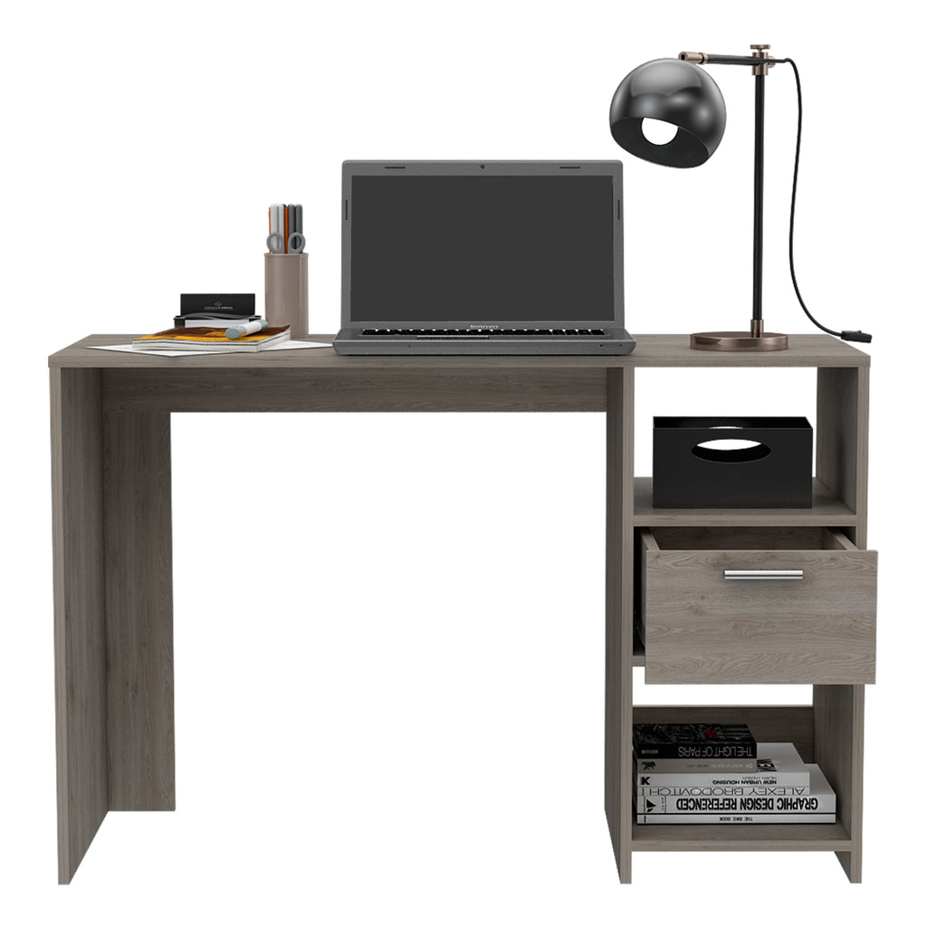 Leoglint Omma Computer Office Desk, One Drawer, Two Shelves