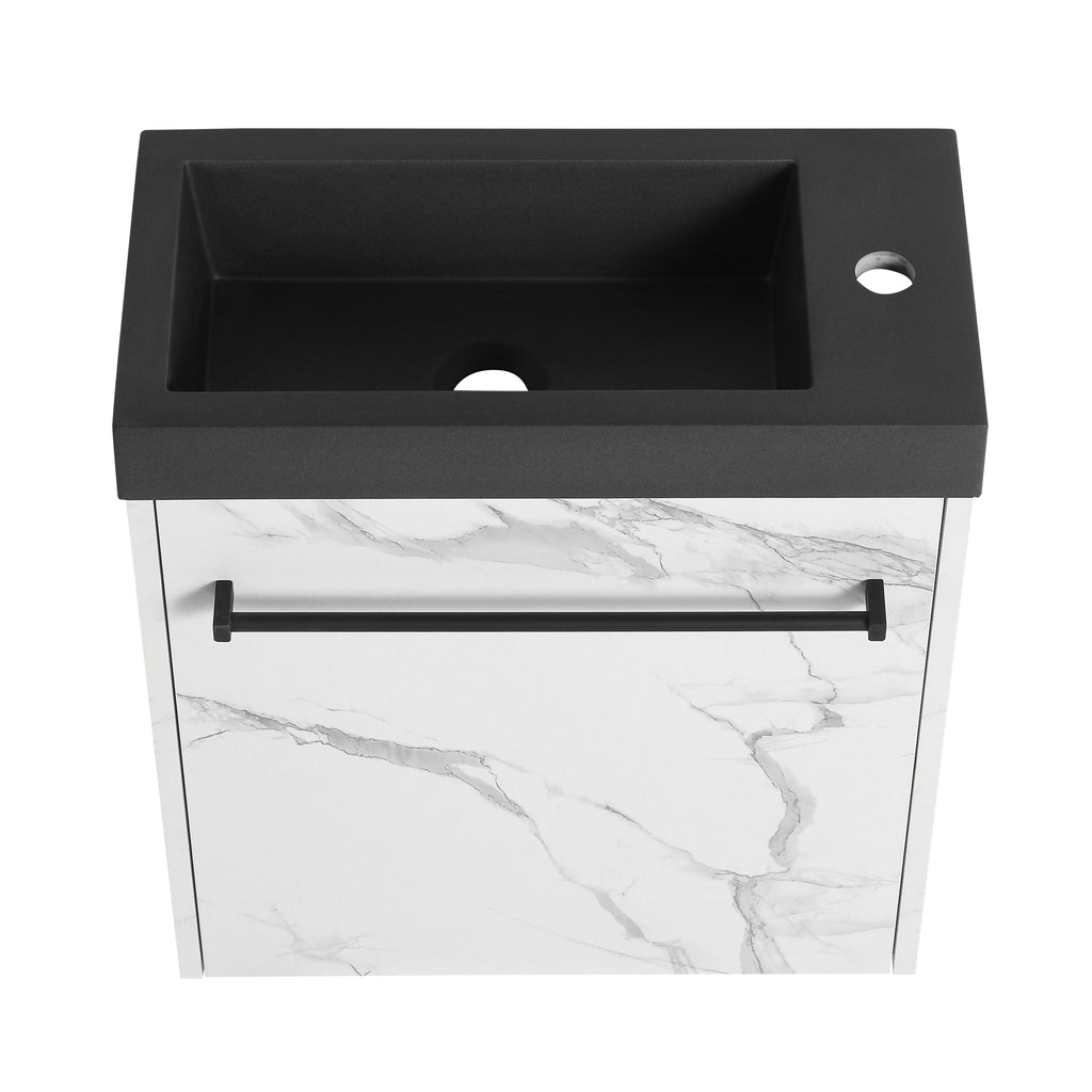 Leoglint 20'' Floating Wall-Mounted Bathroom Vanity with Resin Sink & Soft-Close Cabinet Door