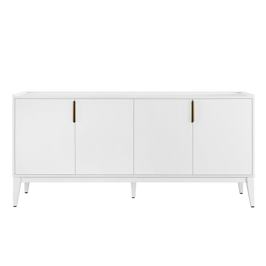 Leoglint U_Style  Storage Cabinet Sideboard Wooden Cabinet with 4 Doors for Hallway, Entryway, Living Room, Adjustable Shelf