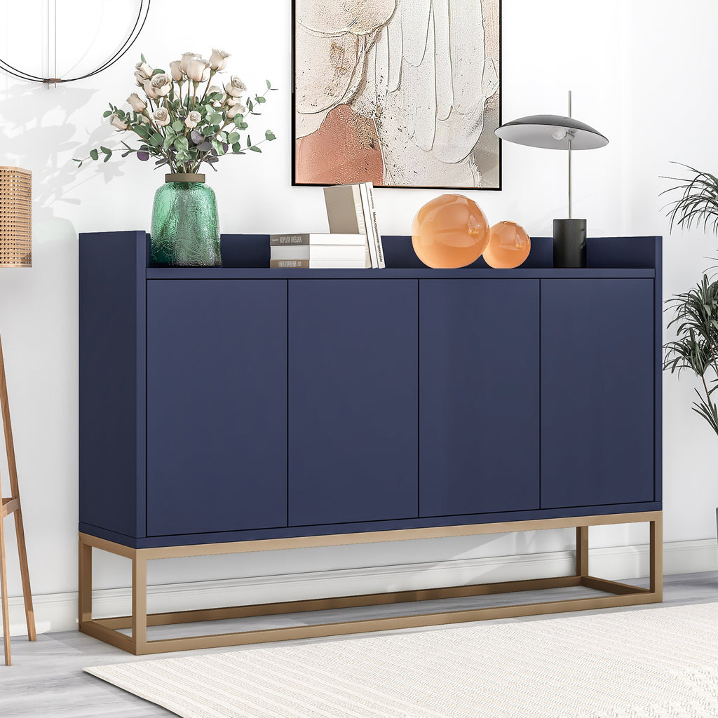 Leoglint TREXM Modern Sideboard Elegant Buffet Cabinet with Large Storage Space for Dining Room, Entryway (Navy)