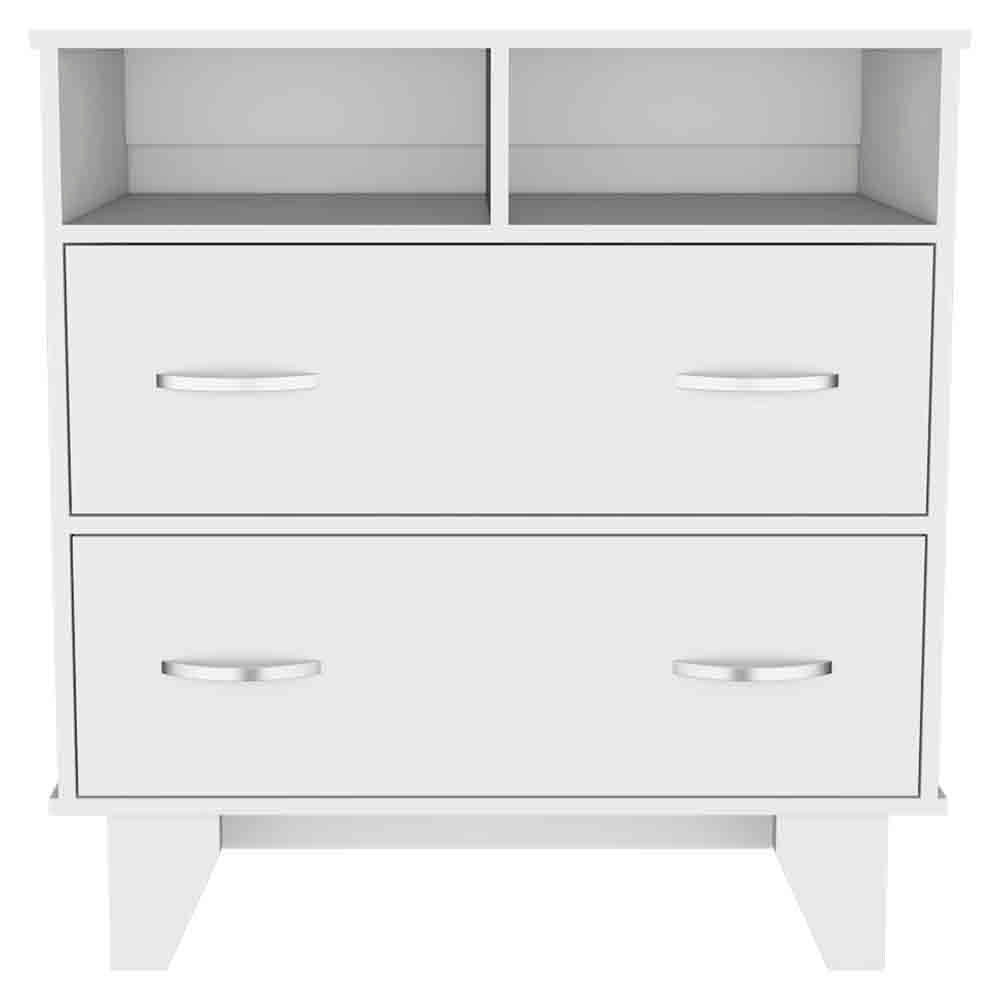 Leoglint Drawer Chest Double Drawer Dresser Arabi, Bedroom, White