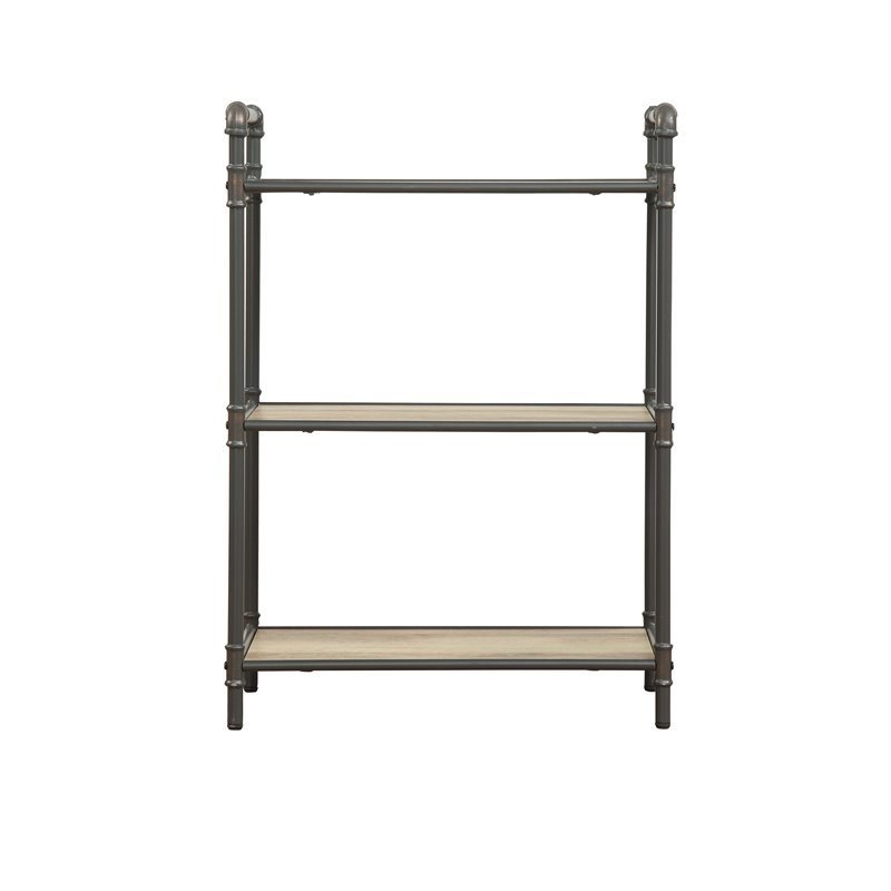 Leoglint ACME Itzel Bookshelf in Antique Oak & Sandy Gray 97162