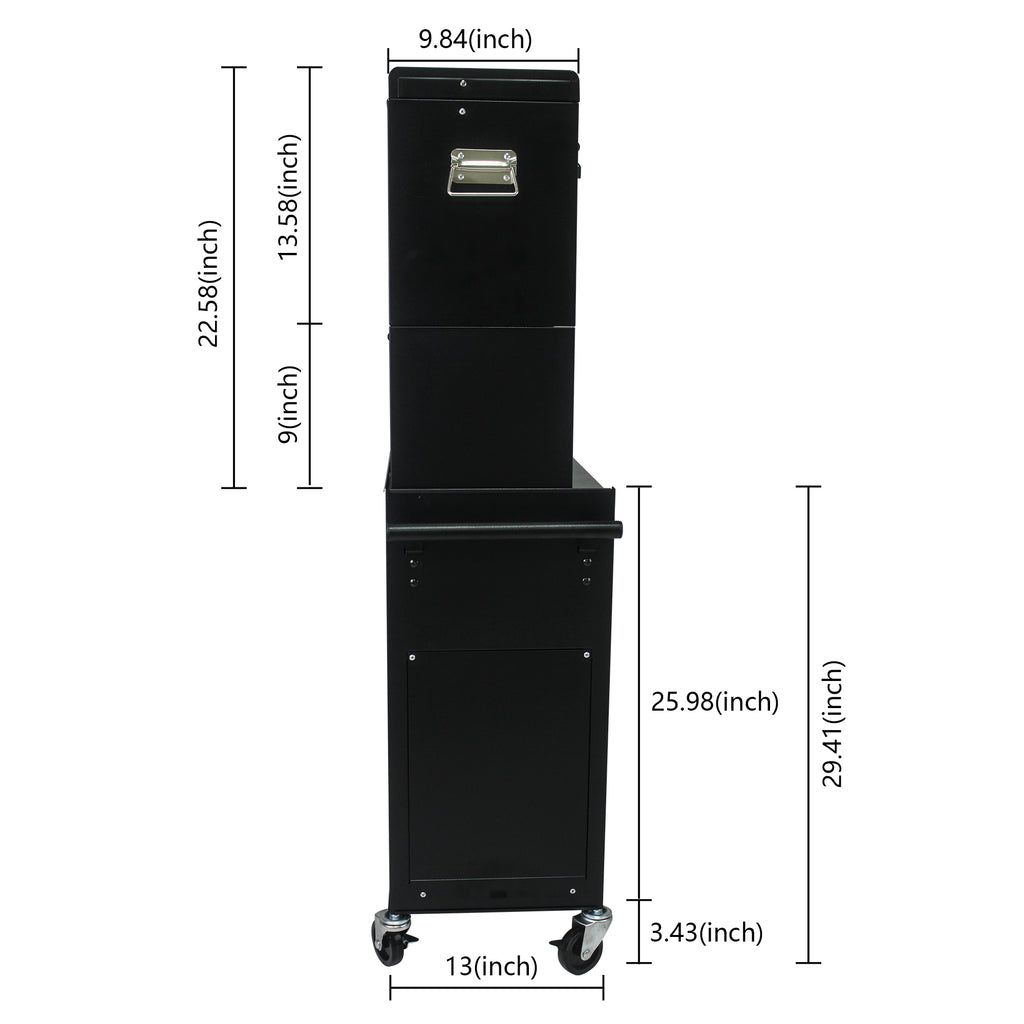 Leoglint High Capacity Rolling Tool Chest with Wheels and Drawers, 6-Drawer Tool Storage Cabinet--BLACK