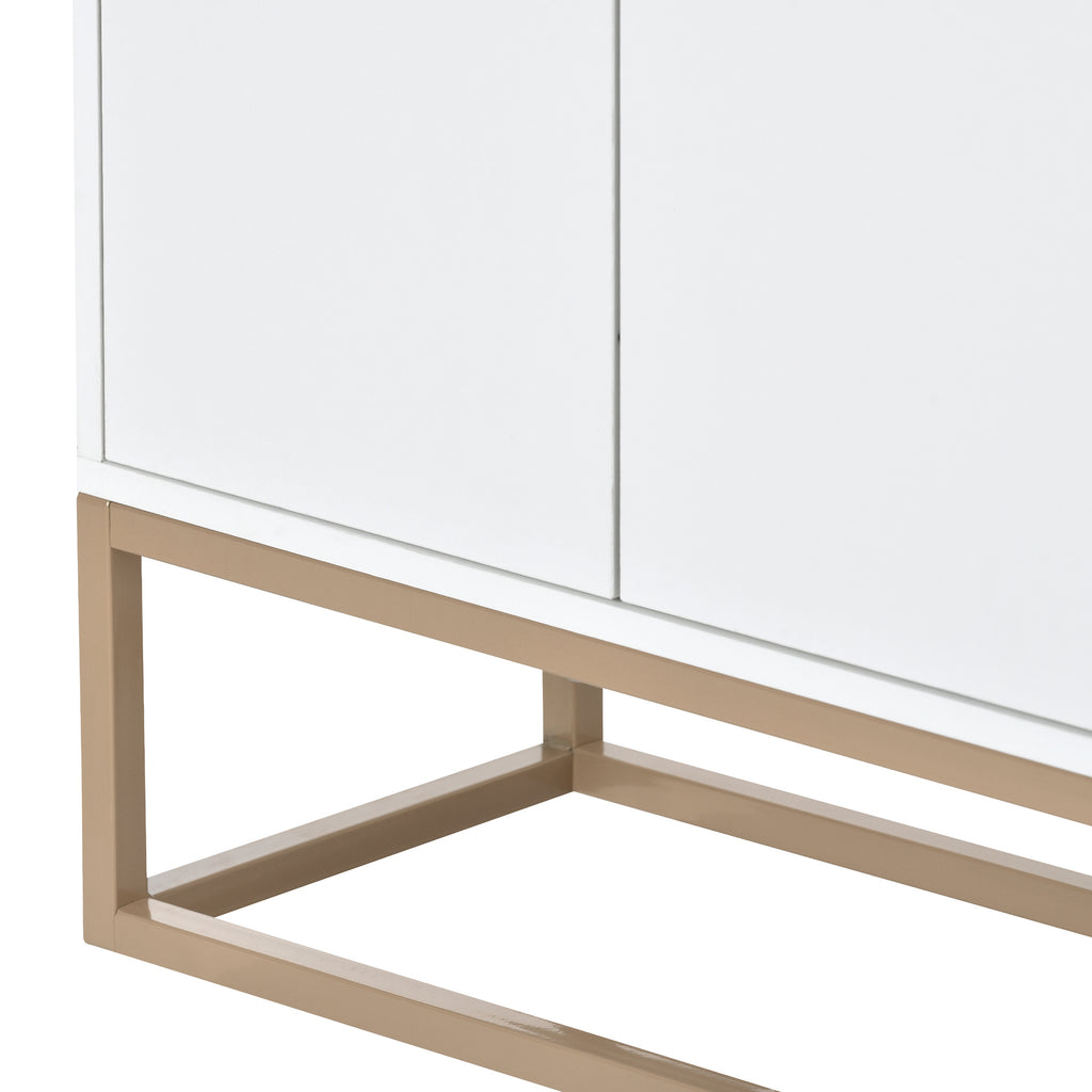 Leoglint TREXM Modern Sideboard Elegant Buffet Cabinet with Large Storage Space for Dining Room, Entryway (White)