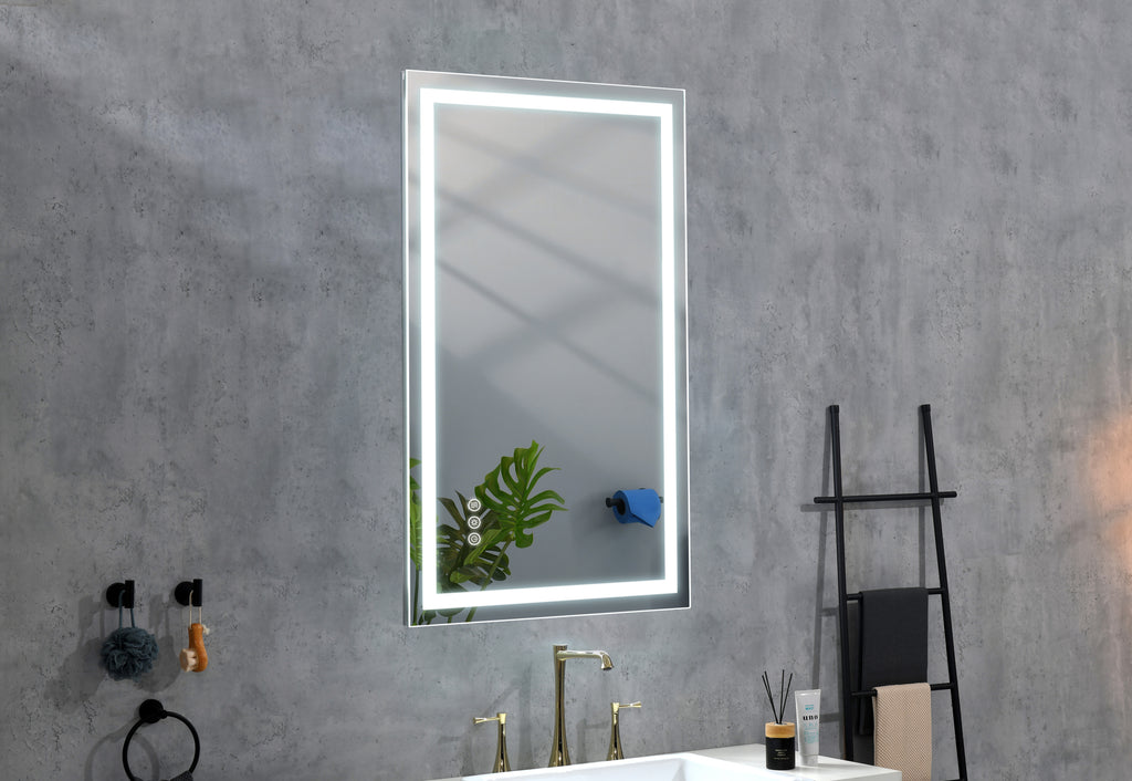 Leoglint LED Bathroom Mirror  36 "x 30  " with Front and Backlight, Large Dimmable Wall Mirrors with Anti-Fog, Memory, 3 Colors, LED Vanity Mirror