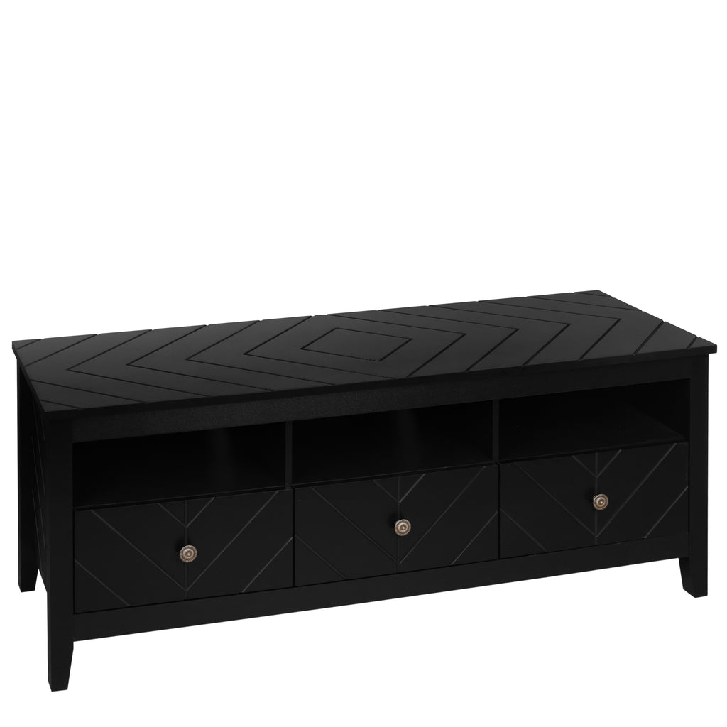 Leoglint 3 drawer TV stand,mid-Century Modern Style,Entertainment Center with Storage, Media Console for Living Room