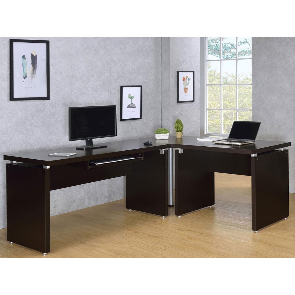 Leoglint Cappuccino Floating Top Computer Office Desk