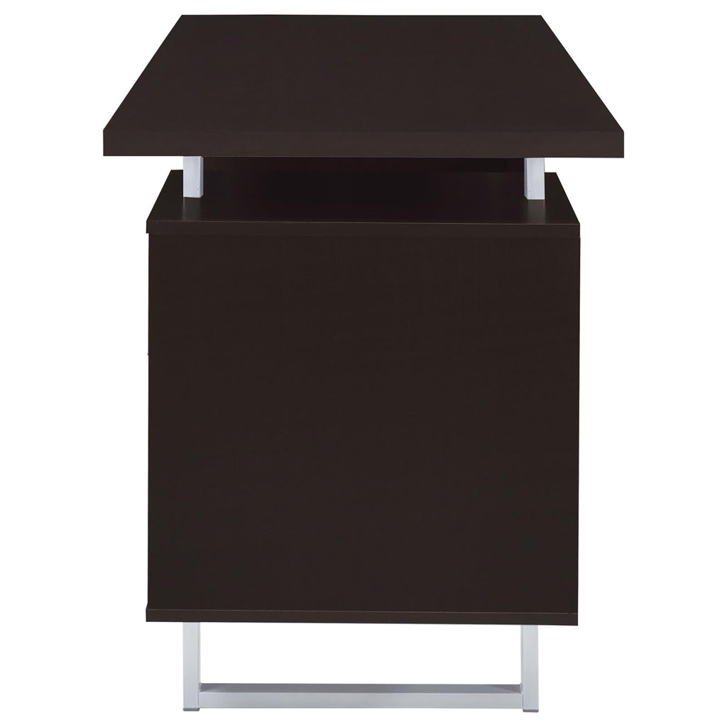 Leoglint Cappuccino 2-drawer Floating Top Office Desk