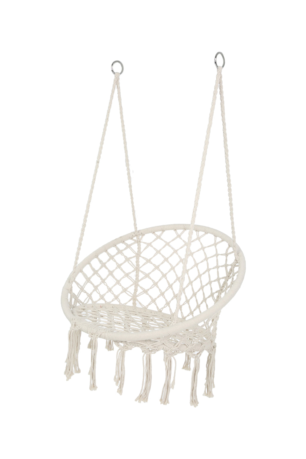 Leoglint Hammock Outdoor Chair Macrame Swing  Max 330 Lbs Hanging Cotton Rope Hammock Swing Chair for Indoor and Outdoor