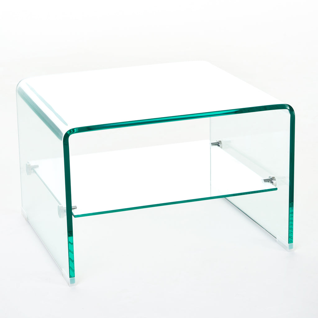 Leoglint COFFEE TABLE 12MM TEMPERED BENT GLASS ,6MM SHELF GLASS