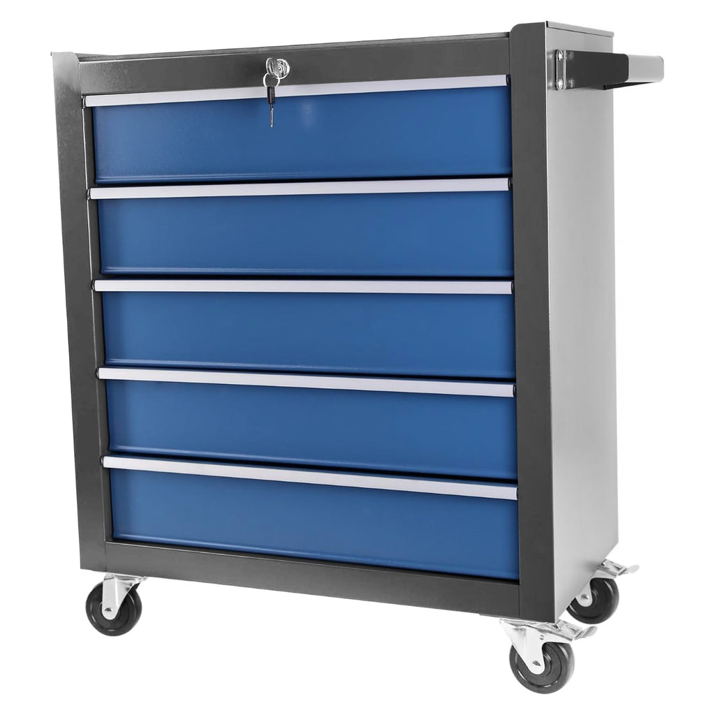 Leoglint High Capacity Rolling Tool Chest with Wheels and Drawers, 5-Drawer Tool Storage Cabinet