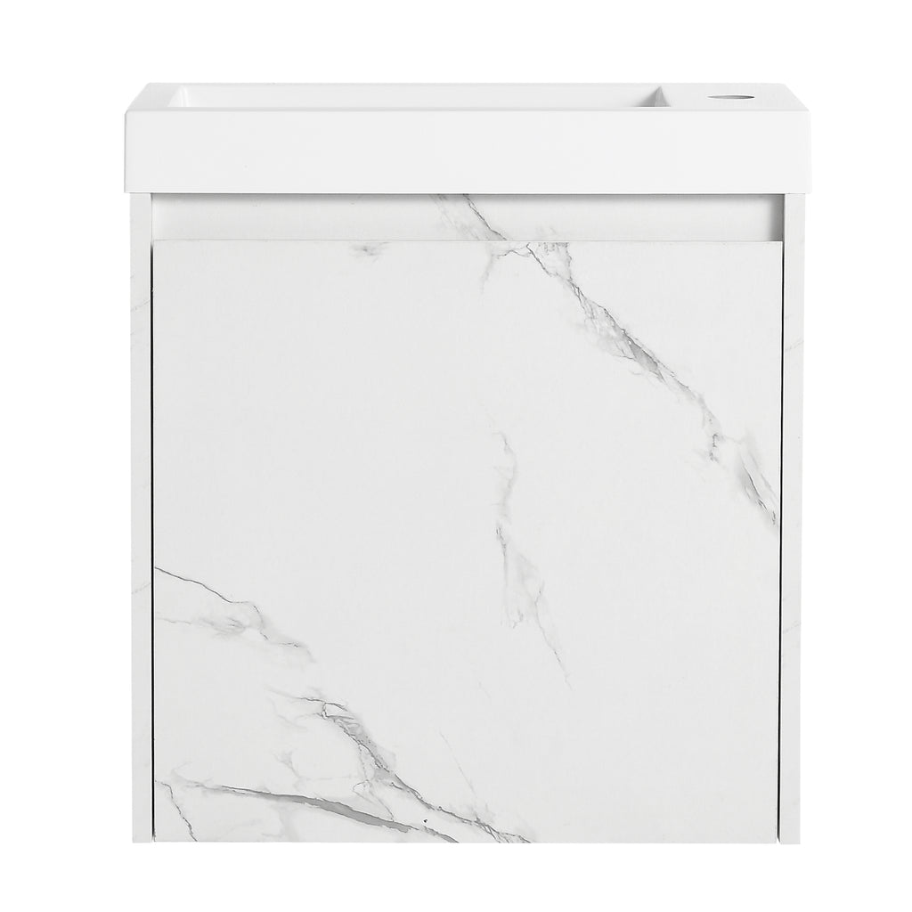 Leoglint 20'' Floating Wall-Mounted Bathroom Vanity with Resin Sink & Soft-Close Cabinet Door