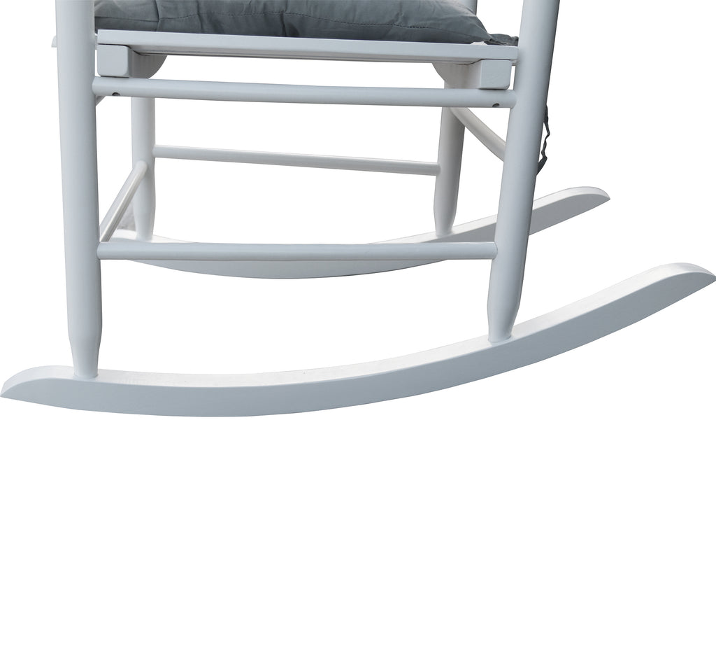 Leoglint wooden porch rocker Outdoor chair  WHITE, without mat