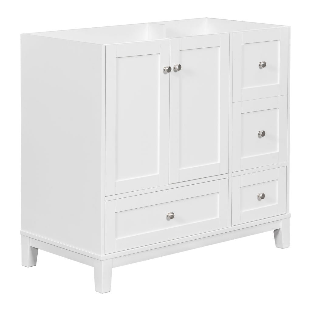 Leoglint [Cabinet Only] 36" Bathroom vanity, white(Sink not included)