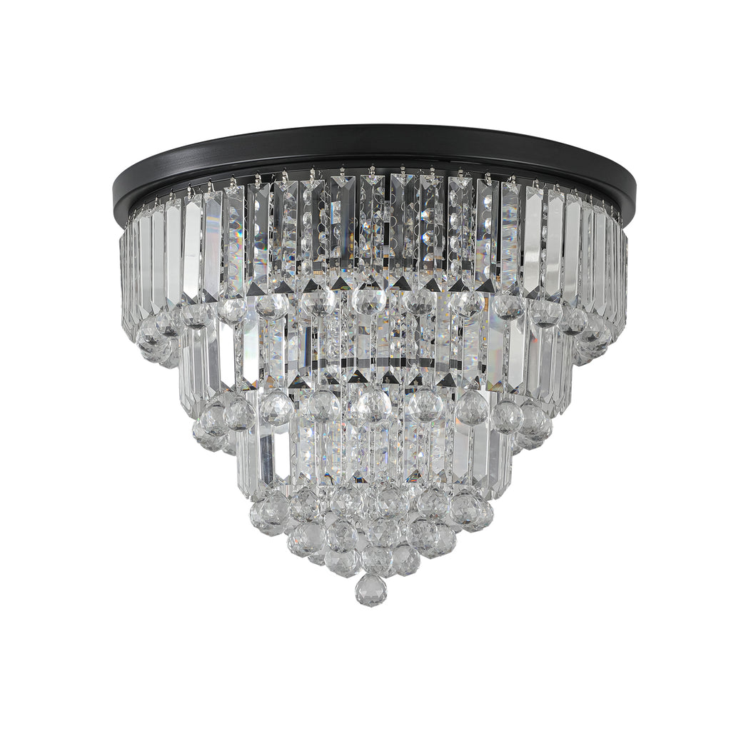 Leoglint Pendant Black luxury modern style crystal lights, large ceiling chandeliers, dining room, living room,bedroom