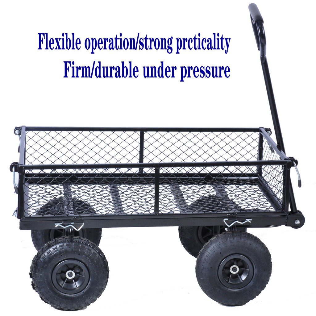 Leoglint Wagon Cart Garden cart trucks make it easier to transport firewood TC1840BKG