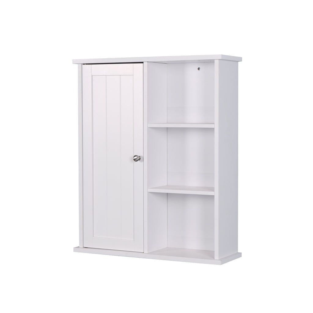 Leoglint Wall Mount Medicine Cabinet with a Door, Wooden Bathroom Storage Cabinet with Adjustable Shelf