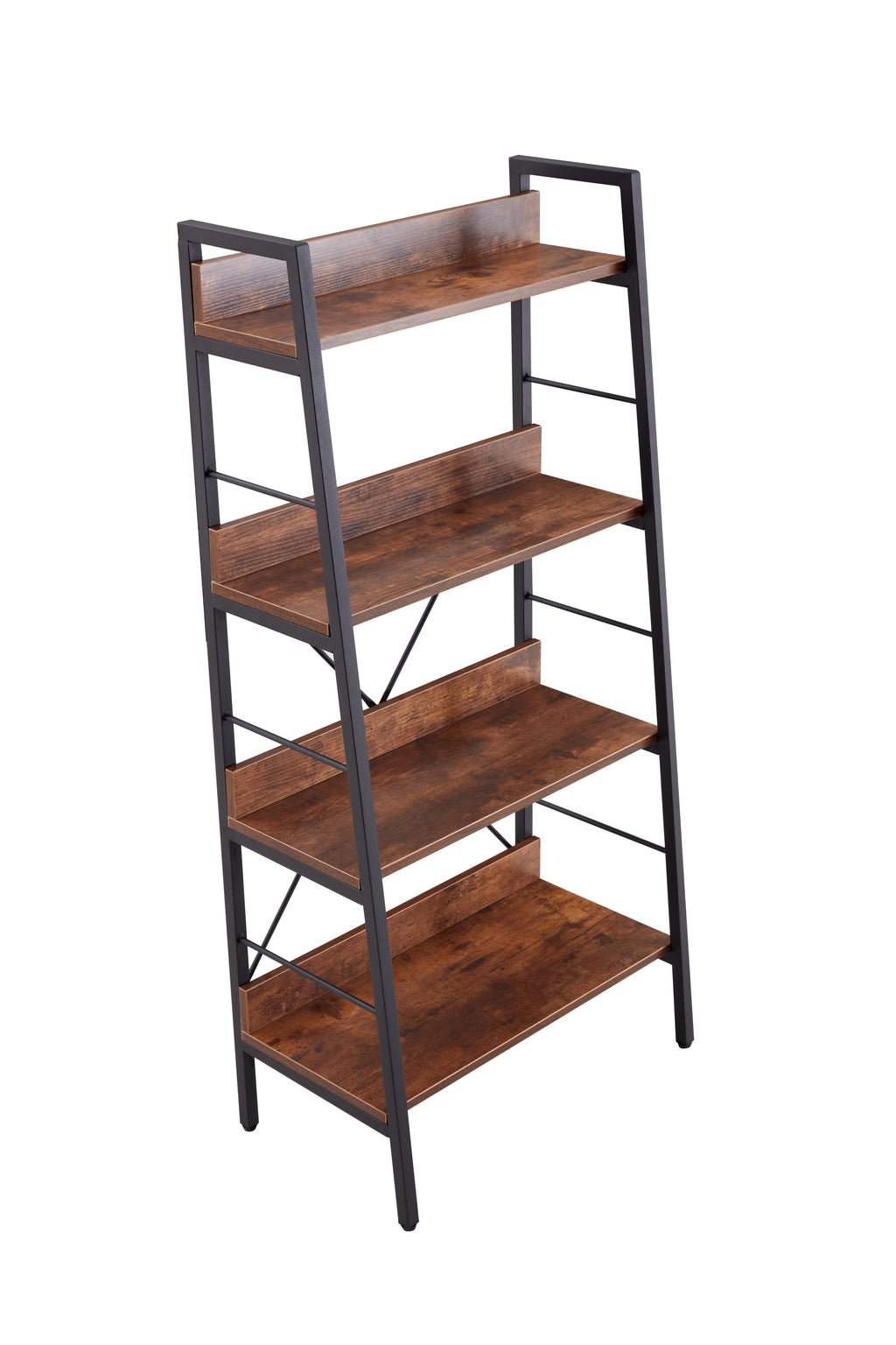 Leoglint DN 4 LAYER DISPLAY BOOKSHELF H LADDER SHELF STORAGE SHELVES RACK SHELF UNIT METAL FRAME, TIGGER, 1 pc per carton