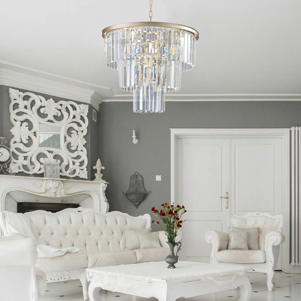 Leoglint Pendant Gold Luxury Crystal Chandelier Modern Chandeliers Lights