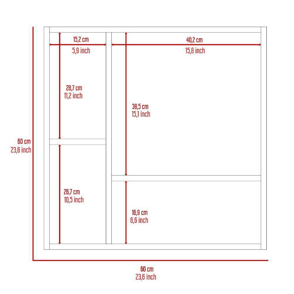 Leoglint Sines Medicine Cabinet, Four Internal Shelves, Double Door -Light Gray