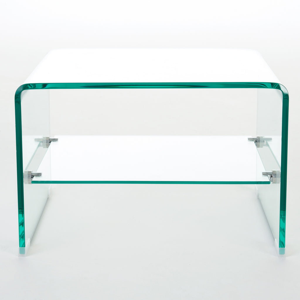 Leoglint COFFEE TABLE 12MM TEMPERED BENT GLASS ,6MM SHELF GLASS