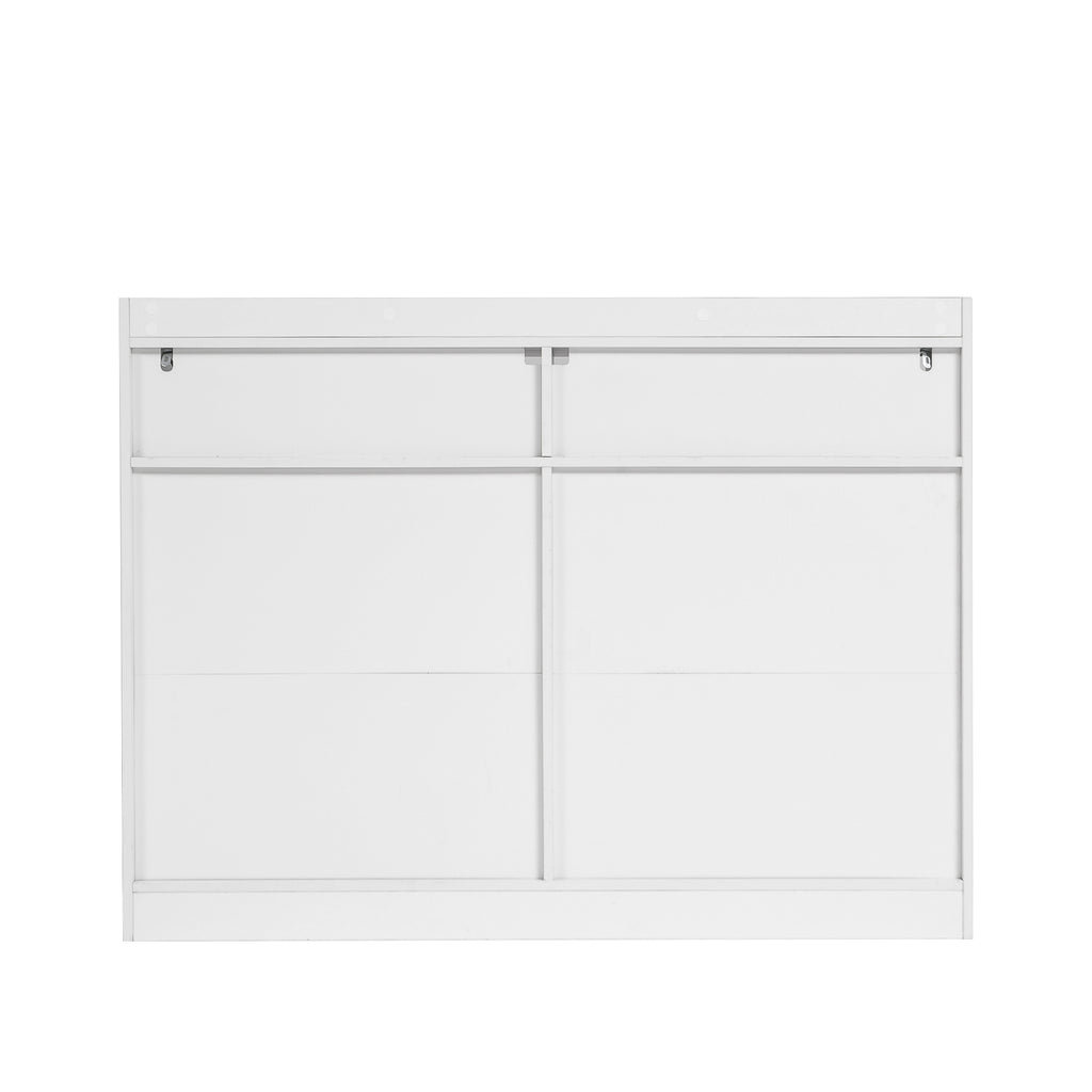 Leoglint 6 Drawer Chest Drawer Dresser, White Dresser for Bedroom with LED Lights, Modern Dressers & Chests of Drawers with Sturdy Frame for Living Room, Entryway, Hallway