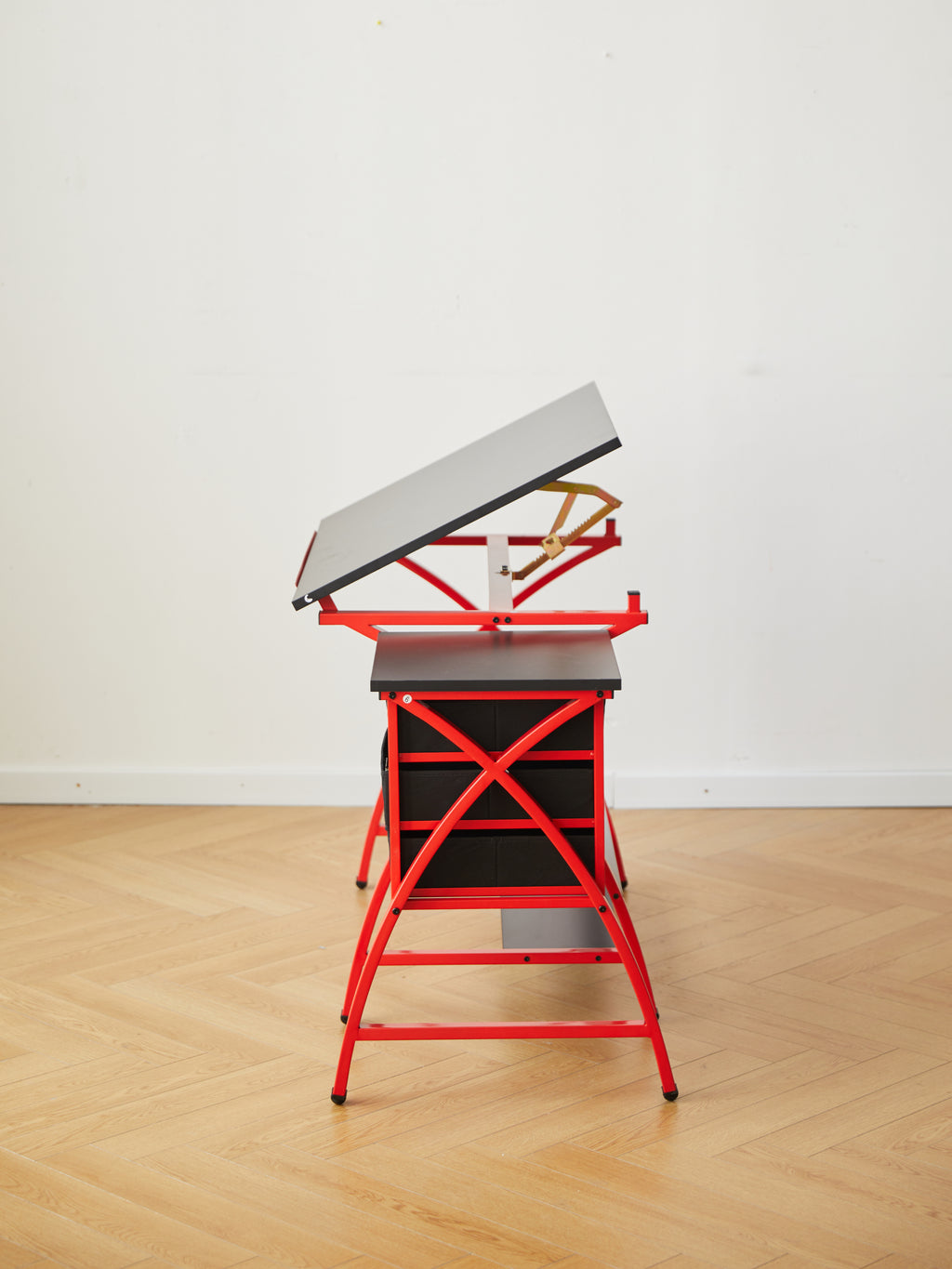 Leoglint Office desk drafting table red with stool