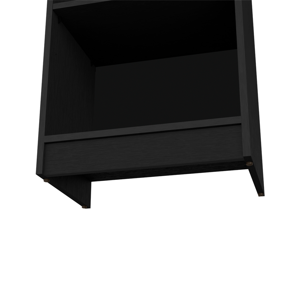 Leoglint Vinton XS Bookcase Compact Bookshelf with Multiple Shelves, Black