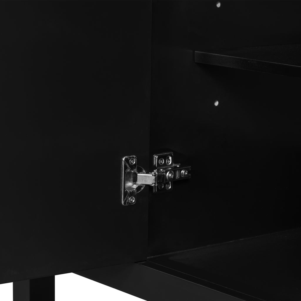 Leoglint 36" Bathroom Vanity without Sink, Cabinet Base Only, One Cabinet and three Drawers, Black