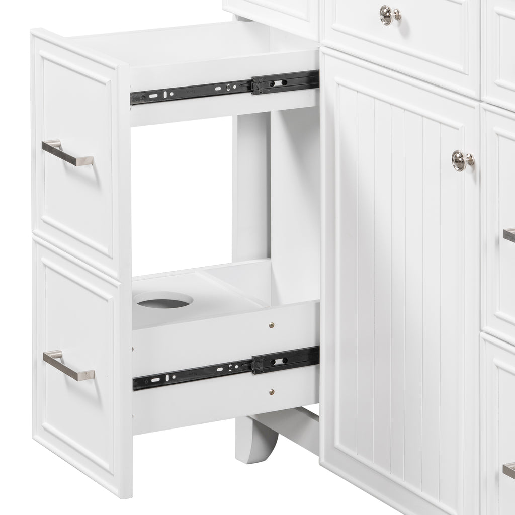 Leoglint [Cabinet Only] 36" White Bathroom Vanity(Sink not included)