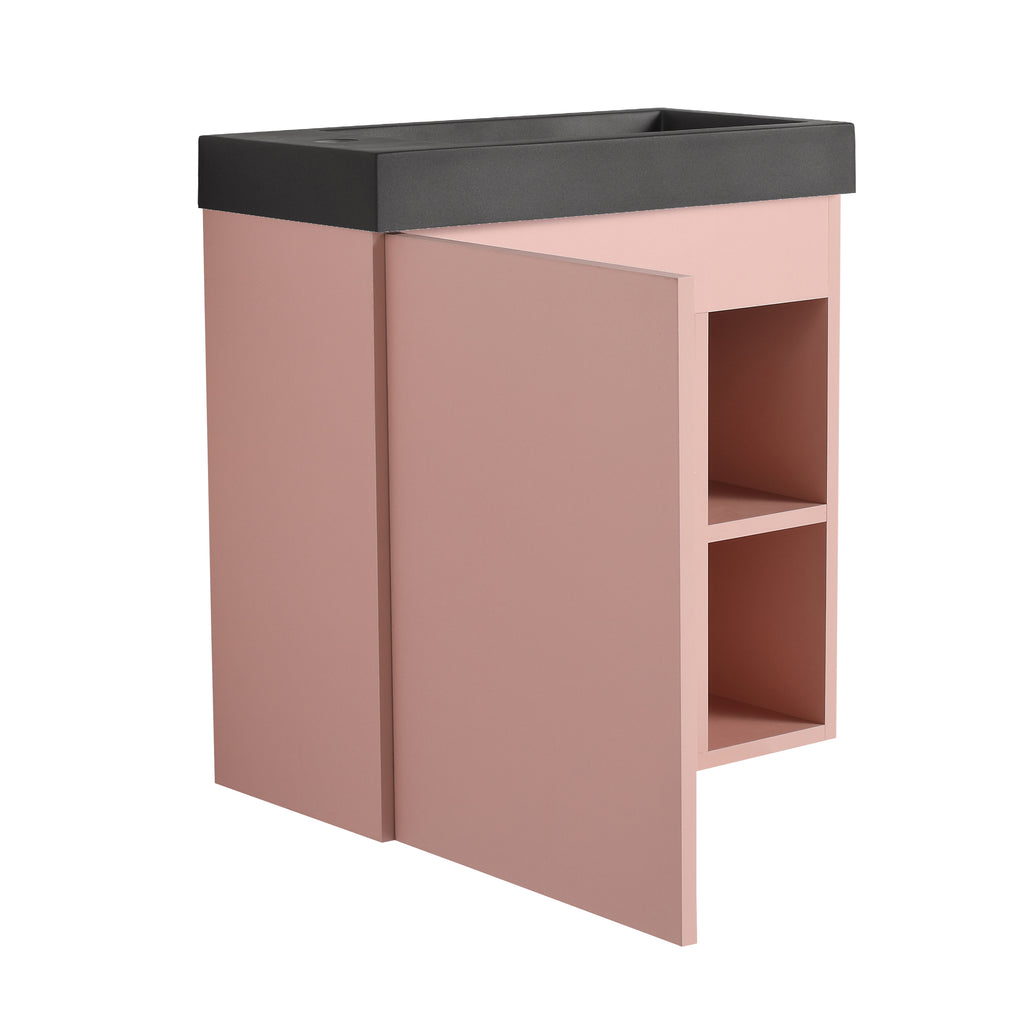 Leoglint 20'' Floating Wall-Mounted Bathroom Vanity with Resin Sink & Soft-Close Cabinet Door