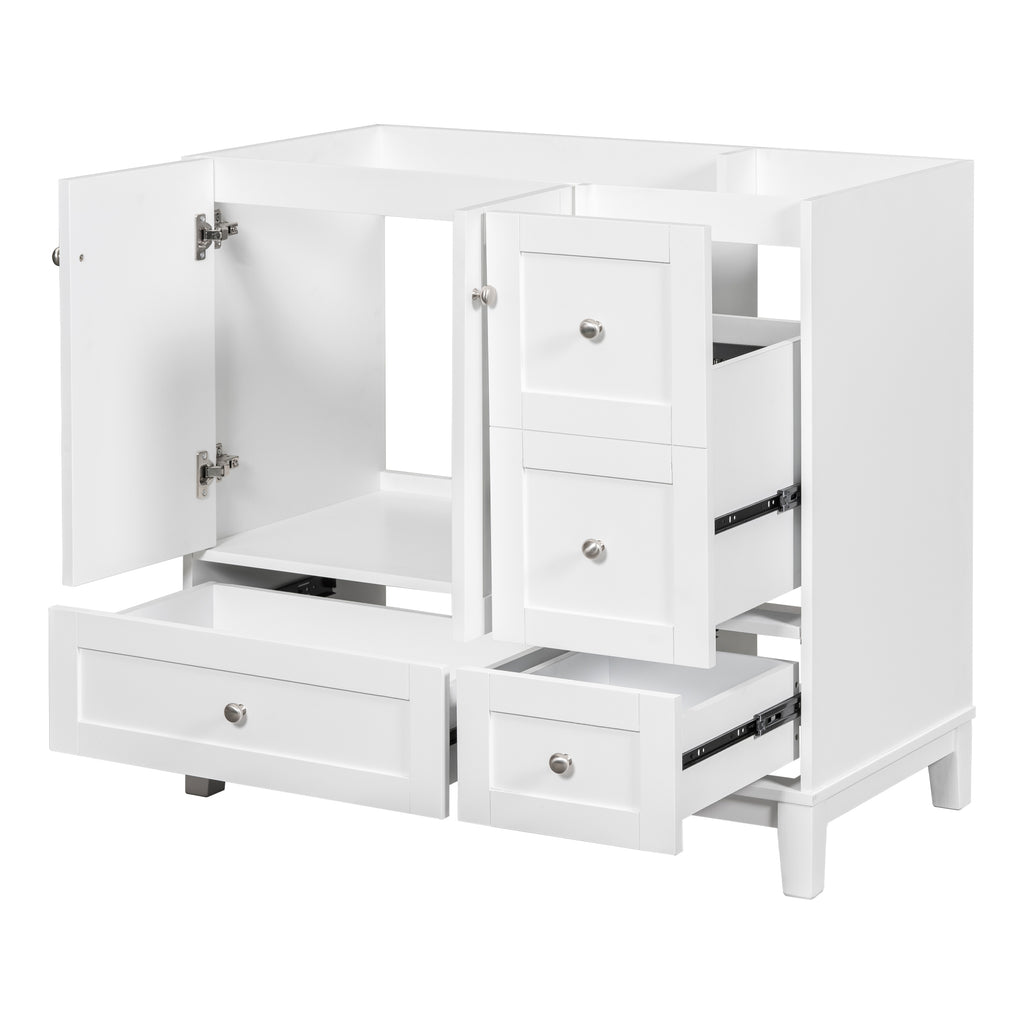 Leoglint [Cabinet Only] 36" Bathroom vanity, white(Sink not included)