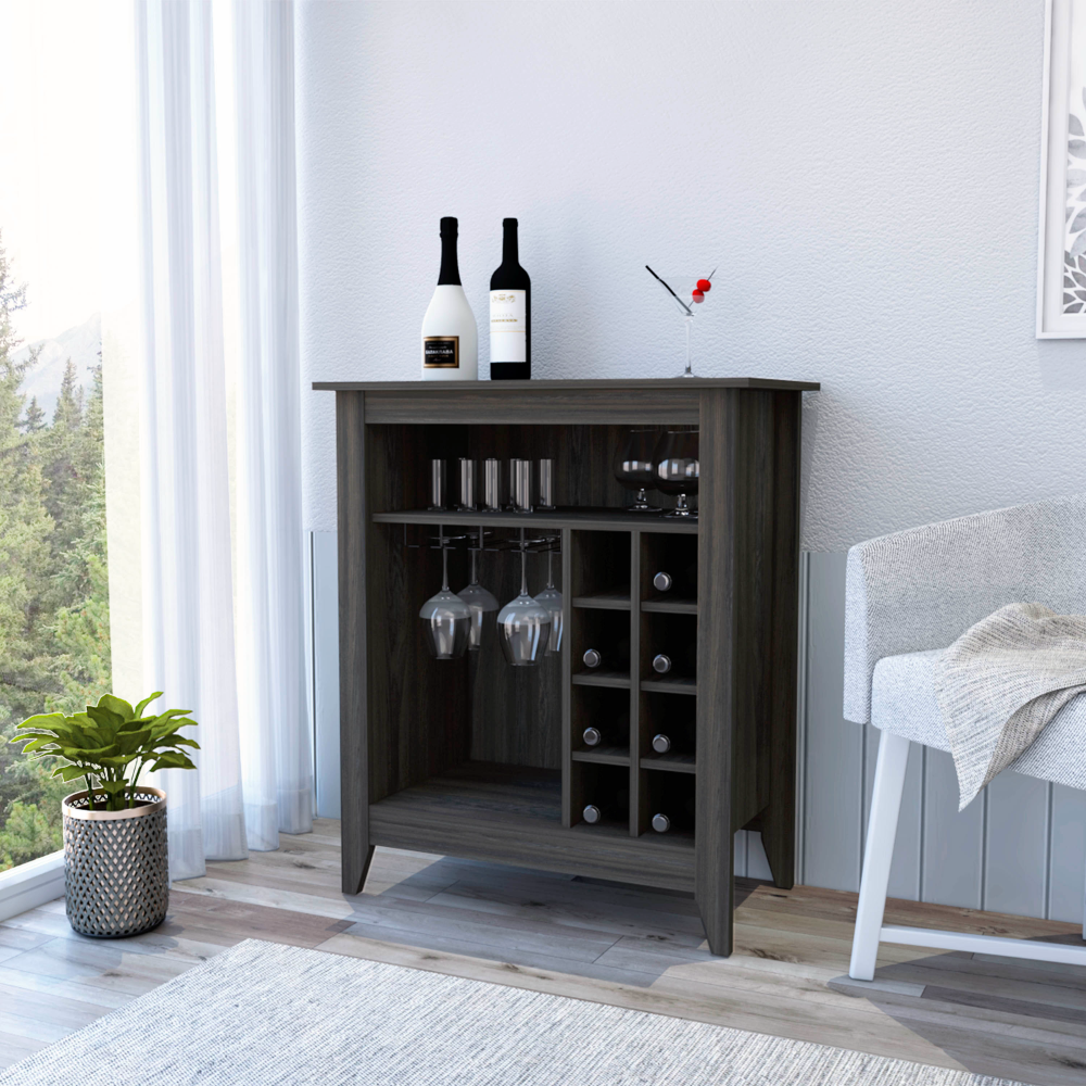 Leoglint Sideboard DEPOT E-SHOP Mojito Bar Cabinet, One Open Drawer, One Open Shelf, Carbon Espresso