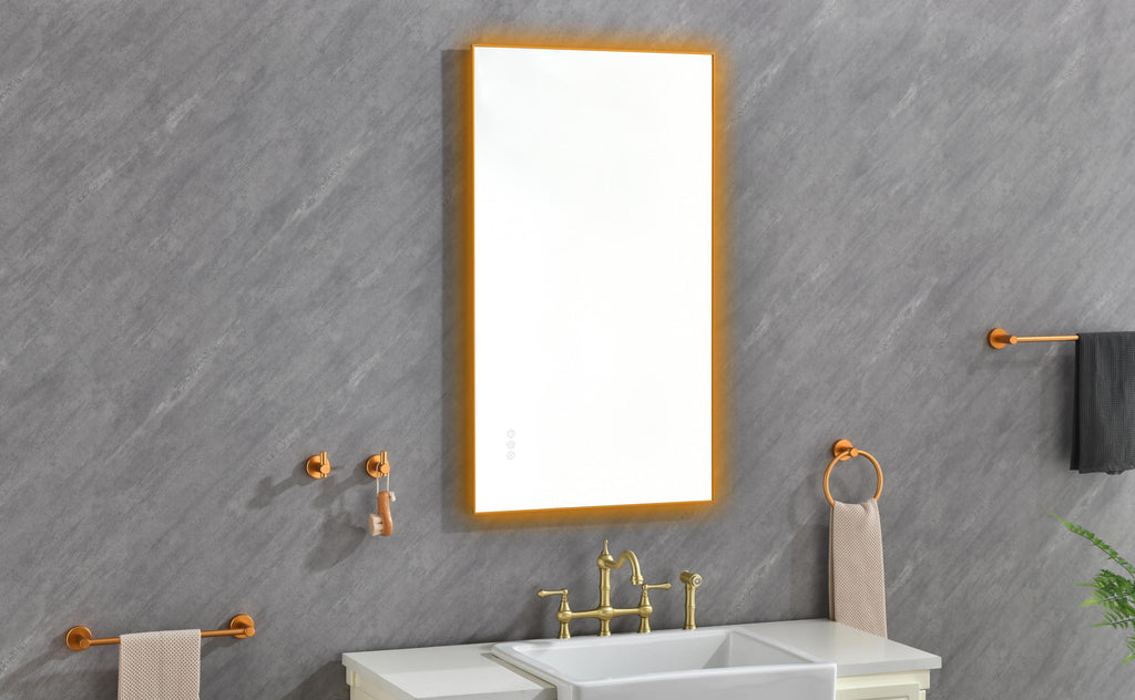 Leoglint 42 x 24Inch LED Mirror Bathroom Vanity Mirror with Back Light, Wall Mount Anti-Fog Memory Large Adjustable Vanity Mirror