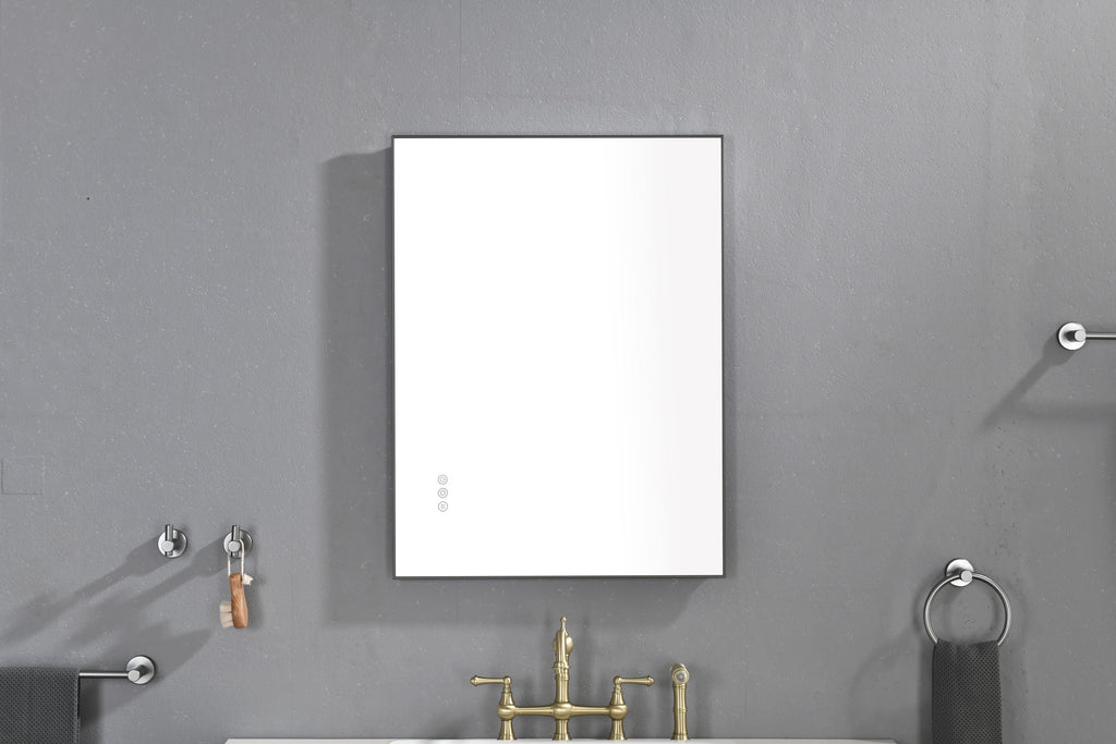 Leoglint 32x 24Inch LED Mirror Bathroom Vanity Mirror with Back Light, Wall Mount Anti-Fog Memory Large Adjustable Vanity Mirror