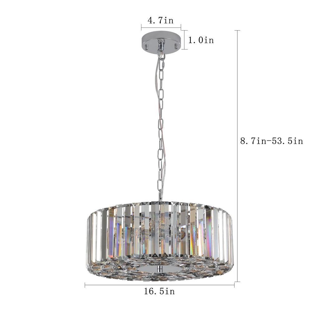 Leoglint Pendant Modern Crystal Chandelier for Living-Room Round Cristal Lamp Luxury Home Decor Light Fixture