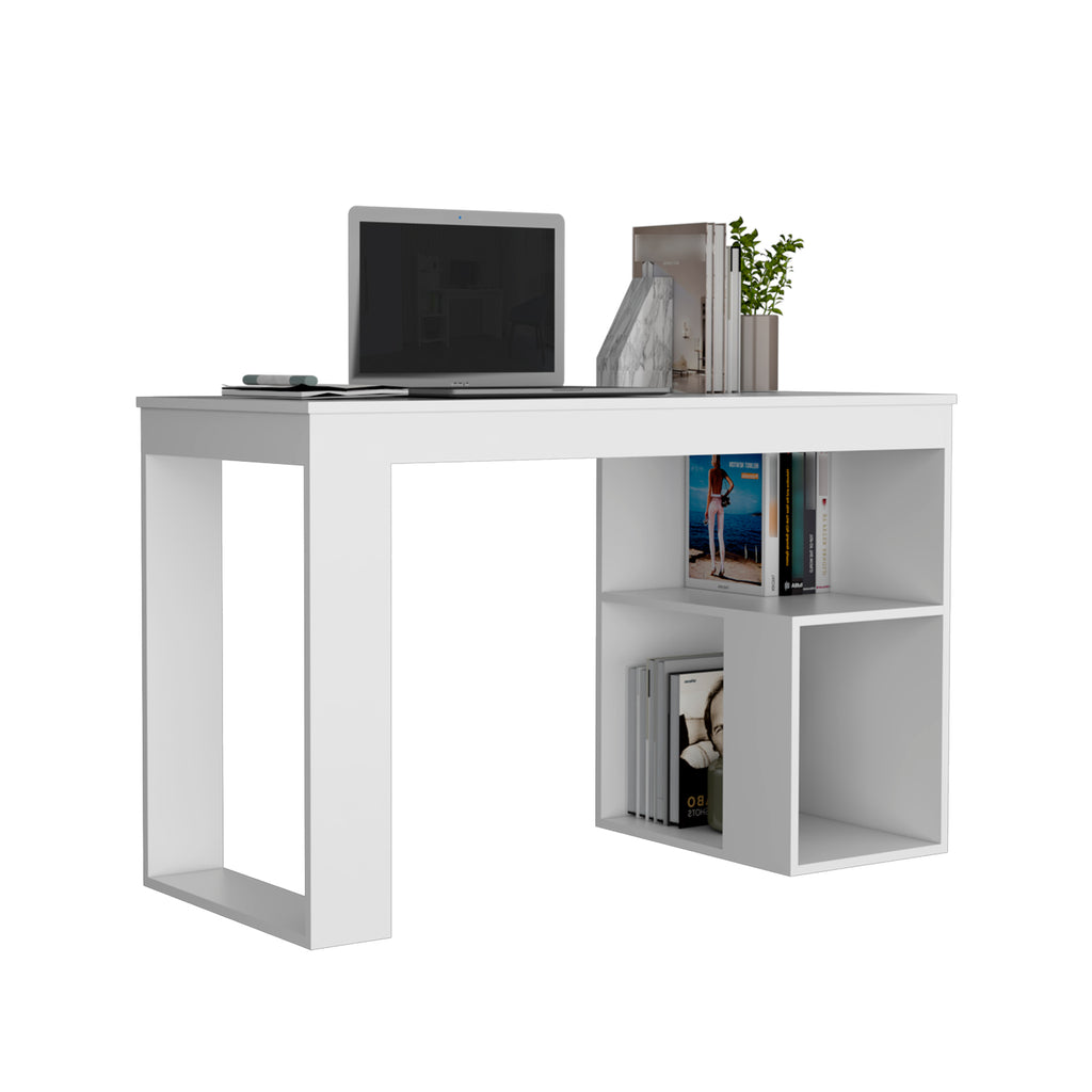 Leoglint Astana Writing Office Desk, Two Shelves