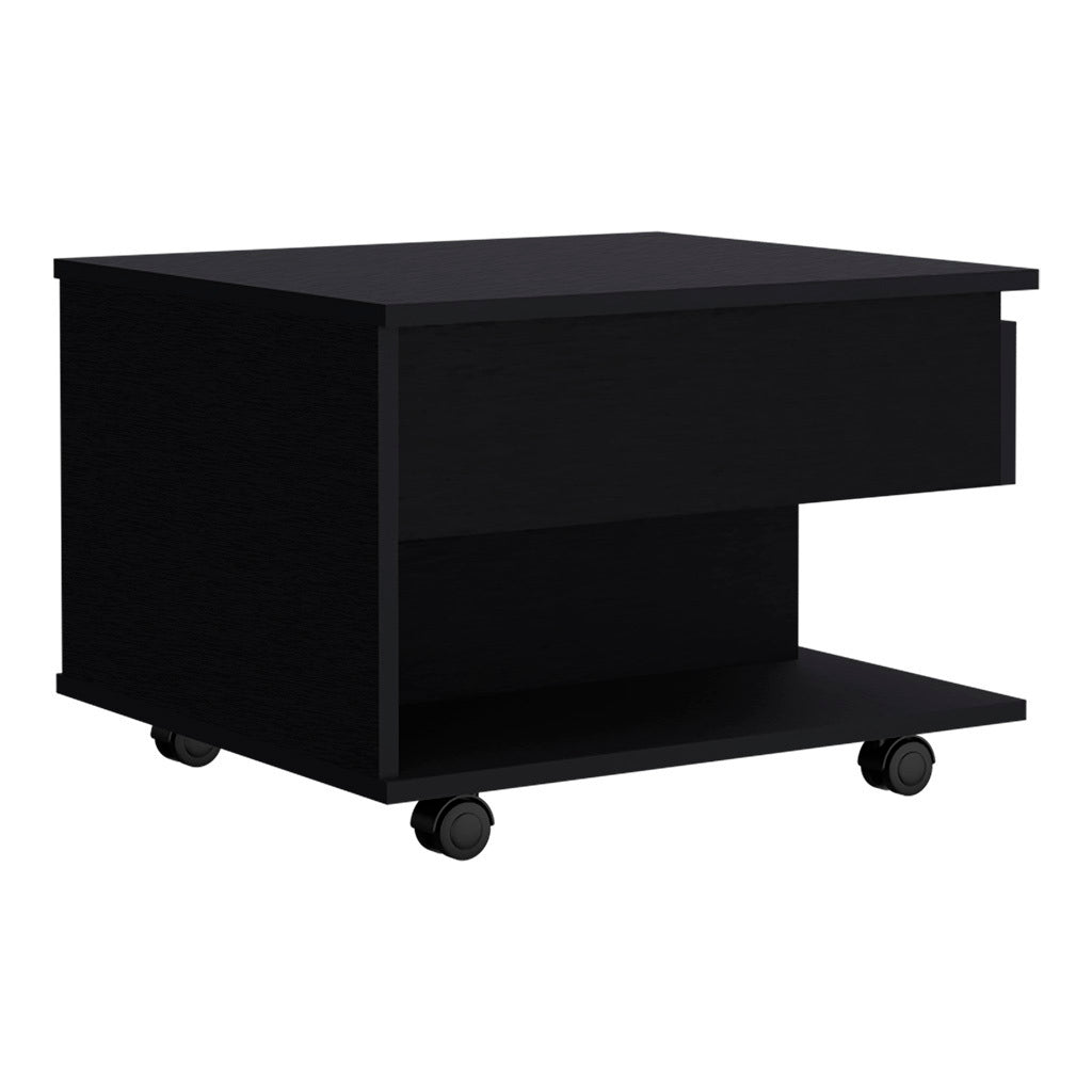 Leoglint Luanda Lift Top Coffee Table, Casters, One Shelf -Black